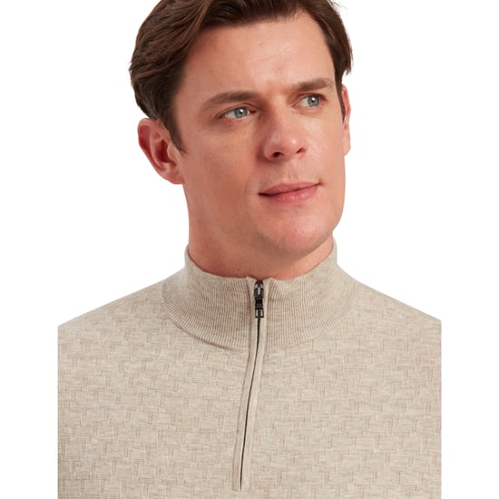 Ted Baker Kurnle T-steek Gebreide Camelkleurige Trui Met Halve Rits - Image 5