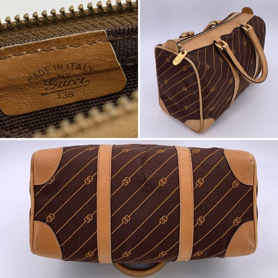 Gucci Vintage stoffen handtas Boston - Image 4