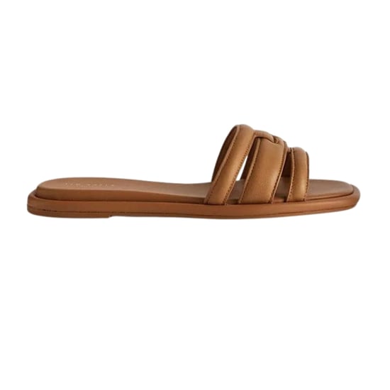 Ted Baker Leeiaa Platgeweven T-logo Bruine Slippers - Image 1