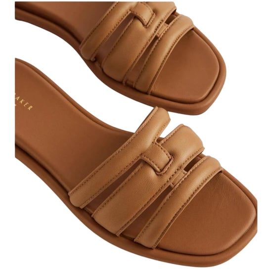 Ted Baker Leeiaa Platgeweven T-logo Bruine Slippers - Image 3