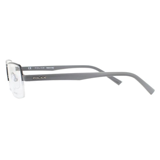 Police Half Rimless Glanzend Zwarte Heren Brilmonturen - Image 3