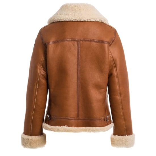 Parajumpers Gialean Special Cognac Brown Leren Jas - Image 2