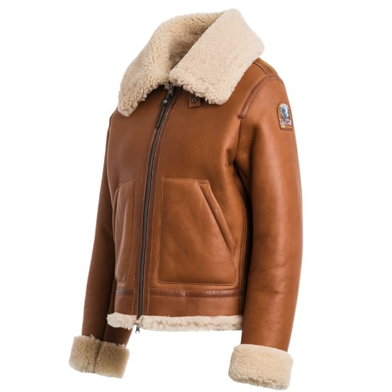 Parajumpers Gialean Special Cognac Brown Leren Jas - Image 3
