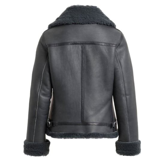Parajumpers Gialean Special Phantom Donkergrijze Leren Jas - Image 2