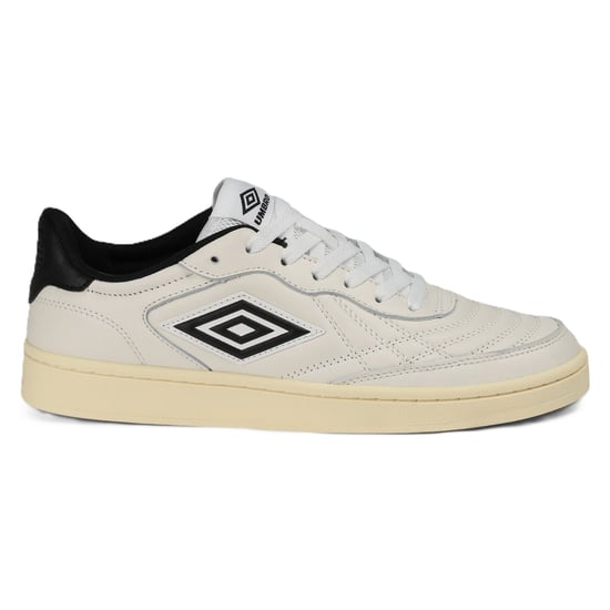 Umbro Clayton Leren Sneakers Wit/Pastel Geel/Zwart - Image 1