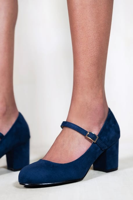 Where's That From Womens 'Araceli' Wide Fit Block Heel Mary Jane Pumps - Image 2