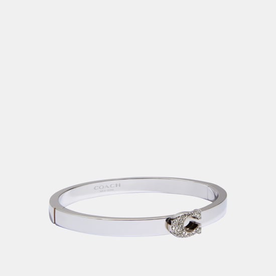 Pave Signature C Hinged Bangle - Image 2