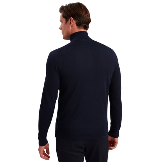Heren Ted Baker Limehas Merino Wol Core Half-Zip Sweatshirt in Navy - Image 6