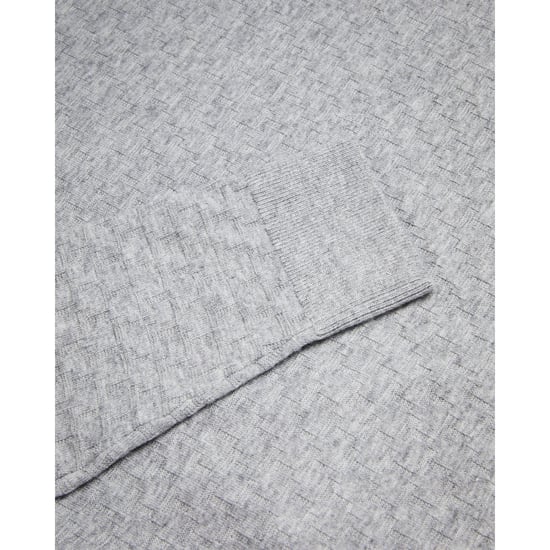 Ted Baker Morar Heren Grijs Gebreid Poloshirt - Image 2