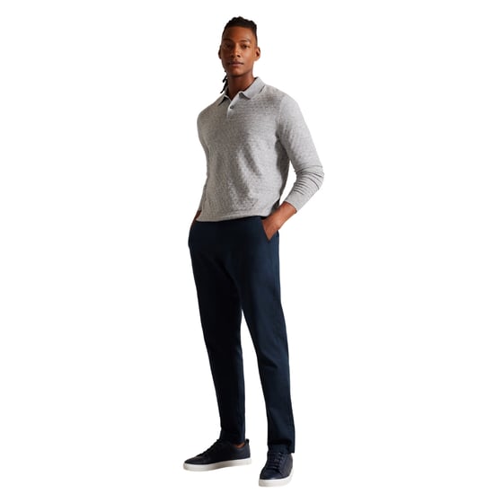 Ted Baker Morar Heren Grijs Gebreid Poloshirt - Image 3
