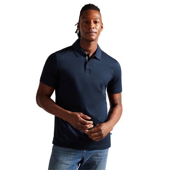 Ted Baker Zeiter Soft Touch slimfit polo voor heren, marineblauw - Image 5