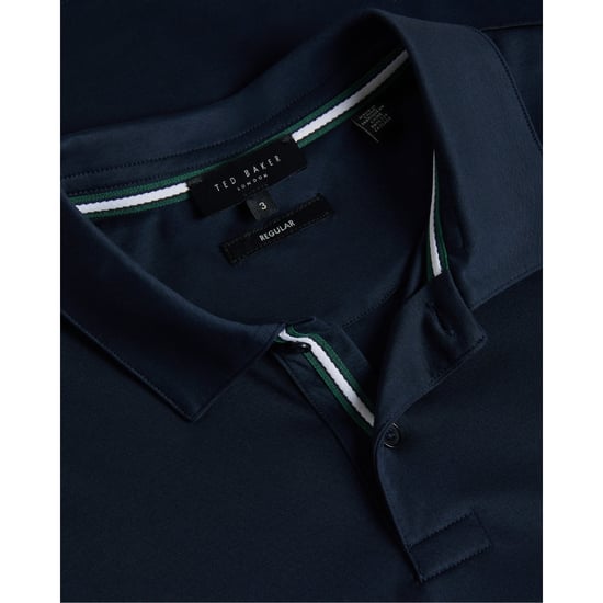 Ted Baker Zeiter Soft Touch slimfit polo voor heren, marineblauw - Image 6