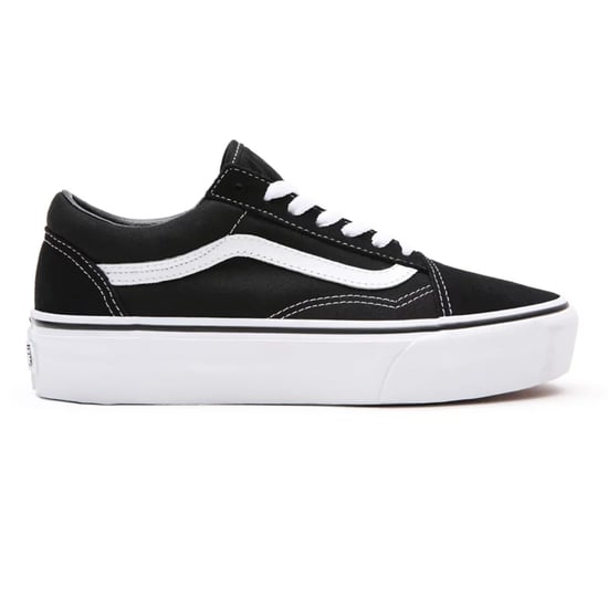 Shop Voor Vans Old Skool Platform Zwart/Wit Dames Trainers - Image 1