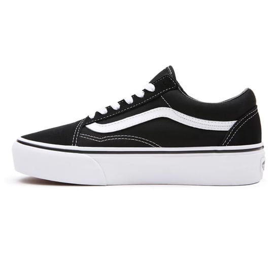 Shop Voor Vans Old Skool Platform Zwart/Wit Dames Trainers - Image 2