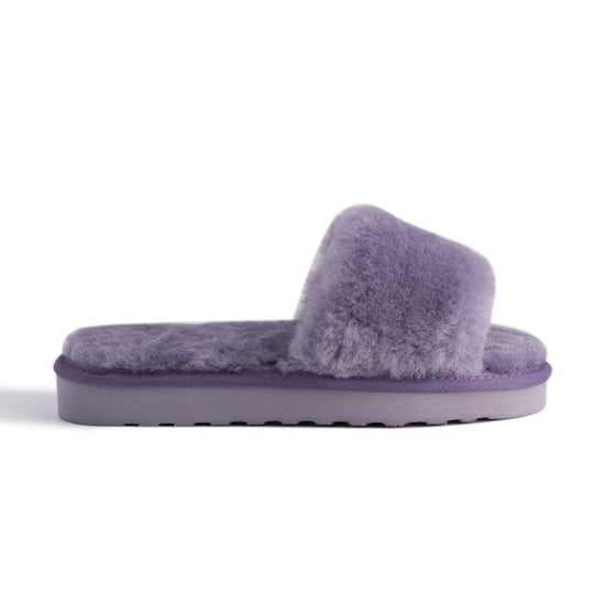 Aus Wooli Australia Womens Schapenvacht Fluff Slippers Paars - Image 2