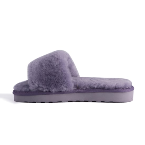 Aus Wooli Australia Womens Schapenvacht Fluff Slippers Paars - Image 4