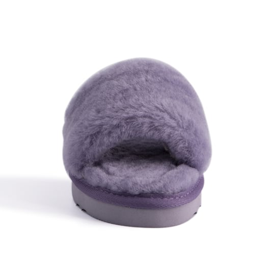 Aus Wooli Australia Womens Schapenvacht Fluff Slippers Paars - Image 5