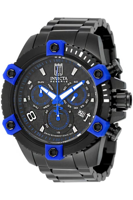 Invicta Jason Taylor 51292 Herenhorloge - Quartz Uurwerk - Roestvrij Staal met Zwarte Wijzerplaat - 50 mm - Image 1