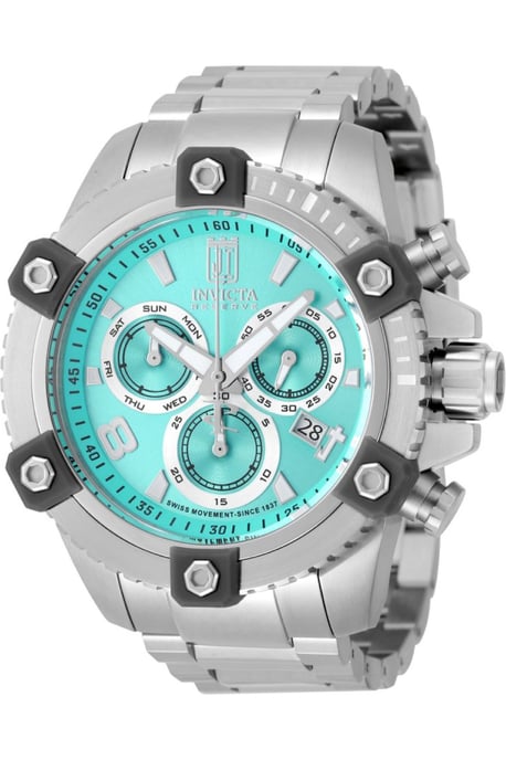 Invicta Jason Taylor 51272 Herenhorloge - Quartz Uurwerk - Roestvrij Staal met Blauwe Wijzerplaat - 50 mm - Image 1