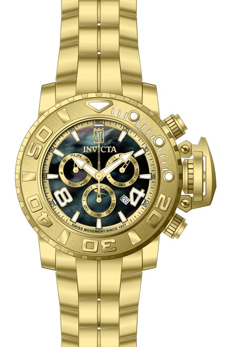 Invicta Jason Taylor 51318 Herenhorloge - Quartz Uurwerk - Roestvrij Staal met Parel Wijzerplaat - 58 mm - Image 1