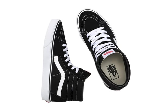 Shop Voor Vans Sk8 Hi Zwarte/Witte Sneakers - Image 5