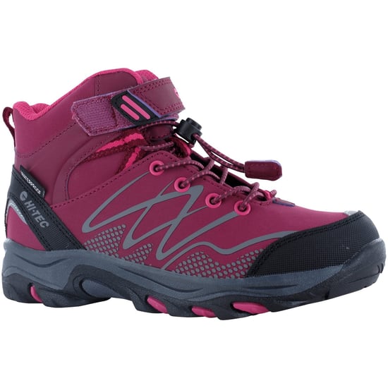 Hi-Tec Blackout Mid Polyester Soft Shell Meisjes Donkerroze/Fuchsia Wandelschoenen - Image 1