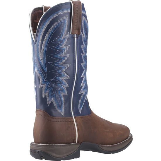 Durango Rebel Leren Heren Zadelbruin/Demin Blauw Boots - Image 2