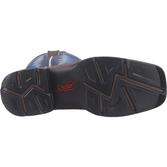 Durango Rebel Leren Heren Zadelbruin/Demin Blauw Boots - Image 4