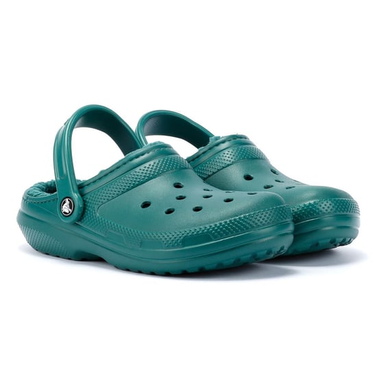 Crocs Classic gevoerde damesklompen Emerald - Image 1