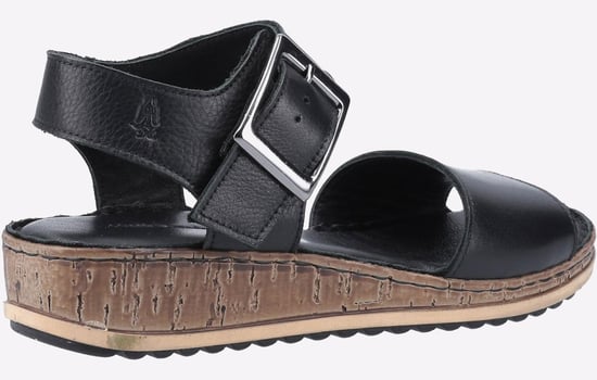 Hush puppies ellie dames leren wedge sandalen zwart - Image 3
