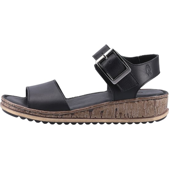 Hush puppies ellie dames leren wedge sandalen zwart - Image 5