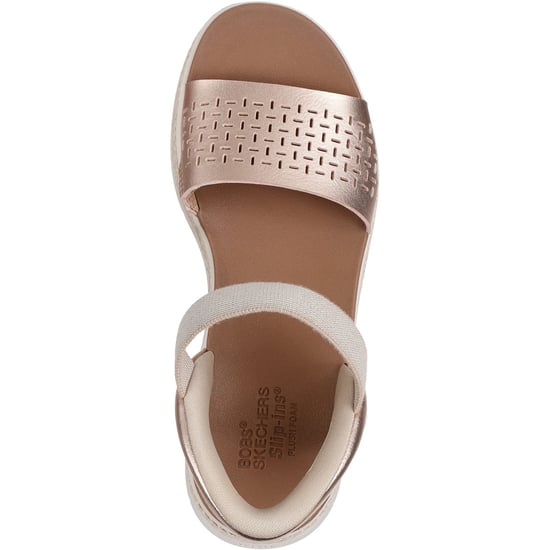 Skechers BOBS Sun Ray Dames Roze Gouden Sandalen - Image 3