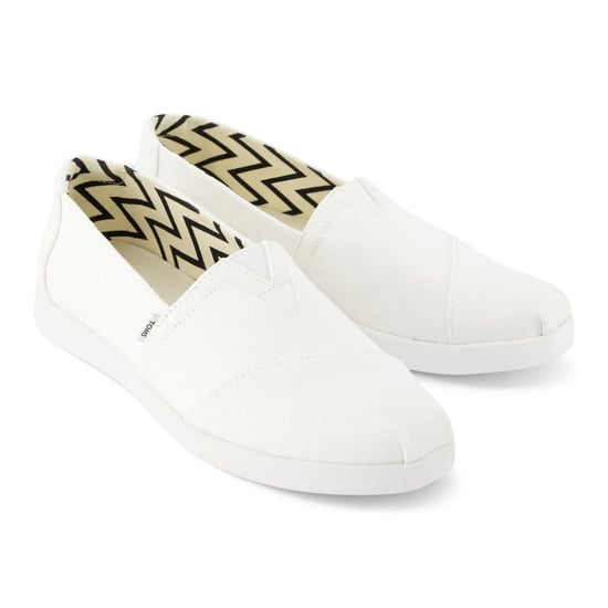 TOMS Alpargata Plus 100% Katoen Dames Witte Espadrilles - Image 1