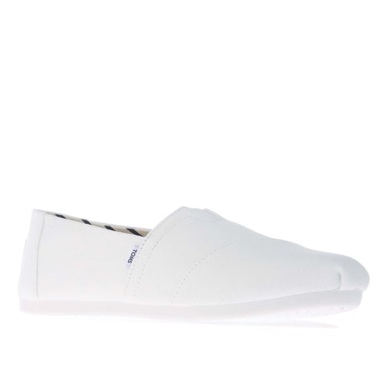 Women's Toms Recycled Cotton Alpargata Espadrille Pumps in White - Image 2