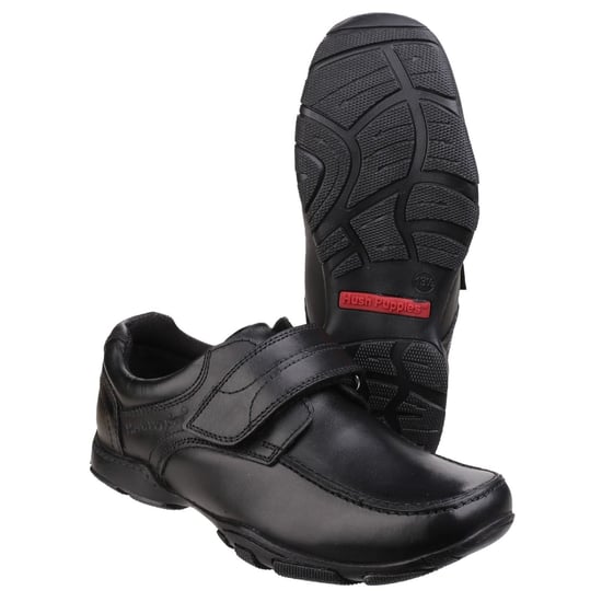 Hush Puppies Freddy 2 Junior Leren Jongens Zwarte Schoenen - Image 3