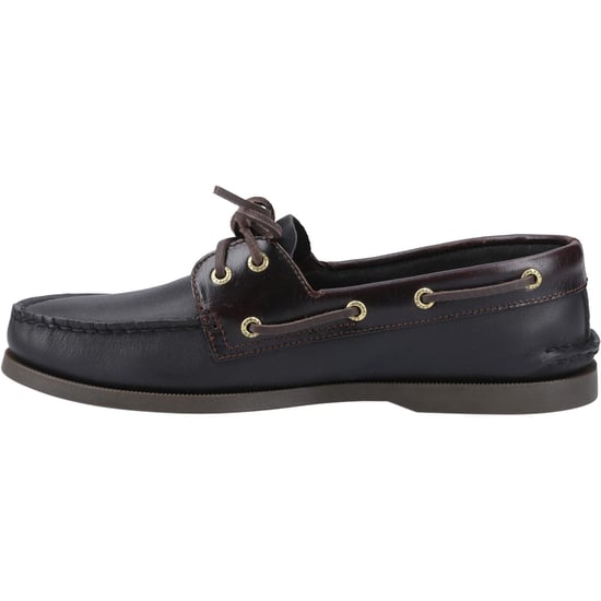 Sperry Authentic 2 Eye Leder Mannelijke Amaretto/Zwarte Bootsschoenen - Image 4