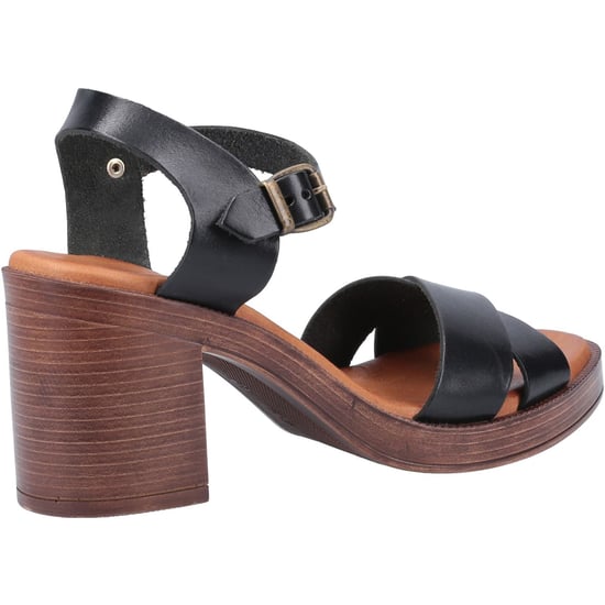 Hush Puppies Georgia Lederen Zwarte Sandalen voor Dames - Image 2