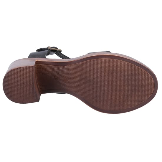 Hush Puppies Georgia Lederen Zwarte Sandalen voor Dames - Image 3