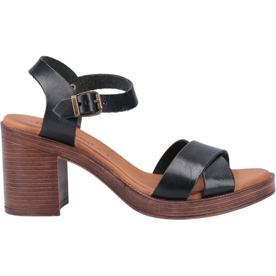 Hush Puppies Georgia Lederen Zwarte Sandalen voor Dames - Image 4