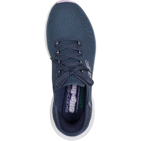 Skechers Edgeride Impression Textiel Vrouwen Navy/Lavendel Sneakers - Image 3