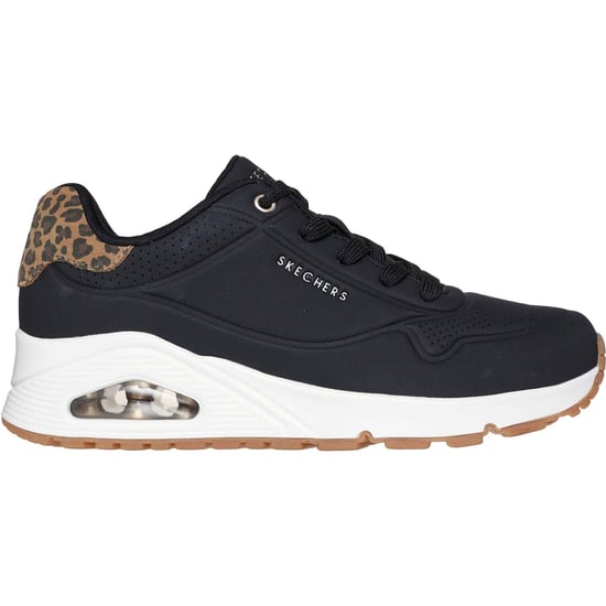Skechers UNO - Jungle Nite Polyurethaan Dames Zwart/Leopard Sneakers - Image 5