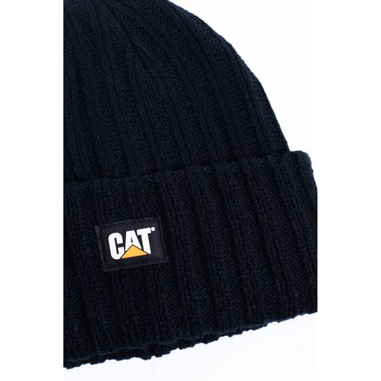 Caterpillar Rib Horloge Unisex Volwassenen Zwarte Beanie Muts - Image 4