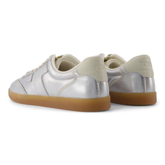 TOMS Collins Leren Dames Zilveren Sneakers - Image 2
