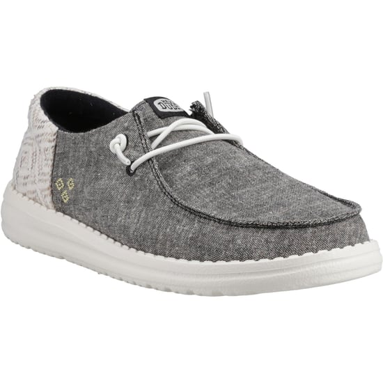 HEYDUDE Wendy Funk Surf Baja Katoenmix Dames Zwart/Multi Mocassins Schoenen - Image 1
