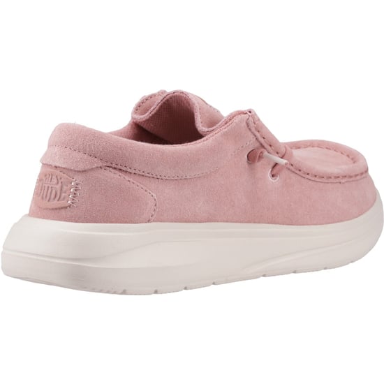 HEYDUDE Wendy COMF Suède Leren Dames Roze Pink/Flonkerend Pink Mocassinschoenen - Image 2