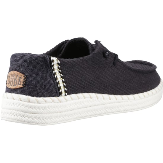 HEYDUDE Wendy Espadrille Geweven Katoenmix Dames Zwarte Espadrilles - Image 2