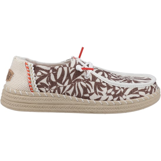 HEYDUDE Wendy Espadrille Retro Palm Katoenmix Dames Downtown Bruin/Egret Espadrilles - Image 5