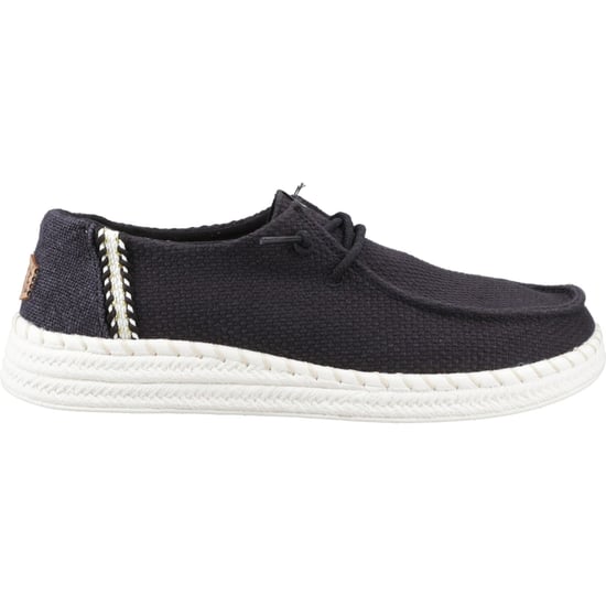 HEYDUDE Wendy Espadrille Geweven Katoenmix Dames Zwarte Espadrilles - Image 5