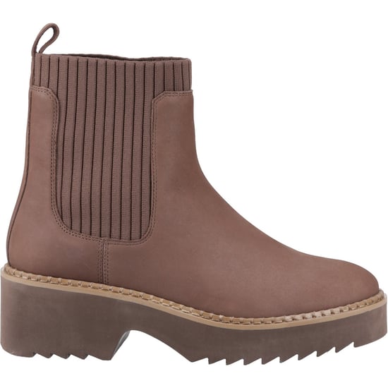 TOMS Millie Leren Dames Enkellaarsjes in Eiken Bruin met Hak - Image 5