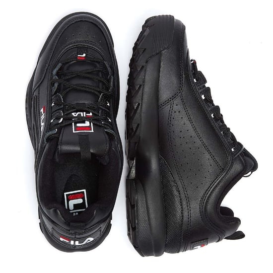 Heren Dames Fila Disruptor II Premium Sportschoenen - (Zwart / Wit / Fila Rood) - Image 6